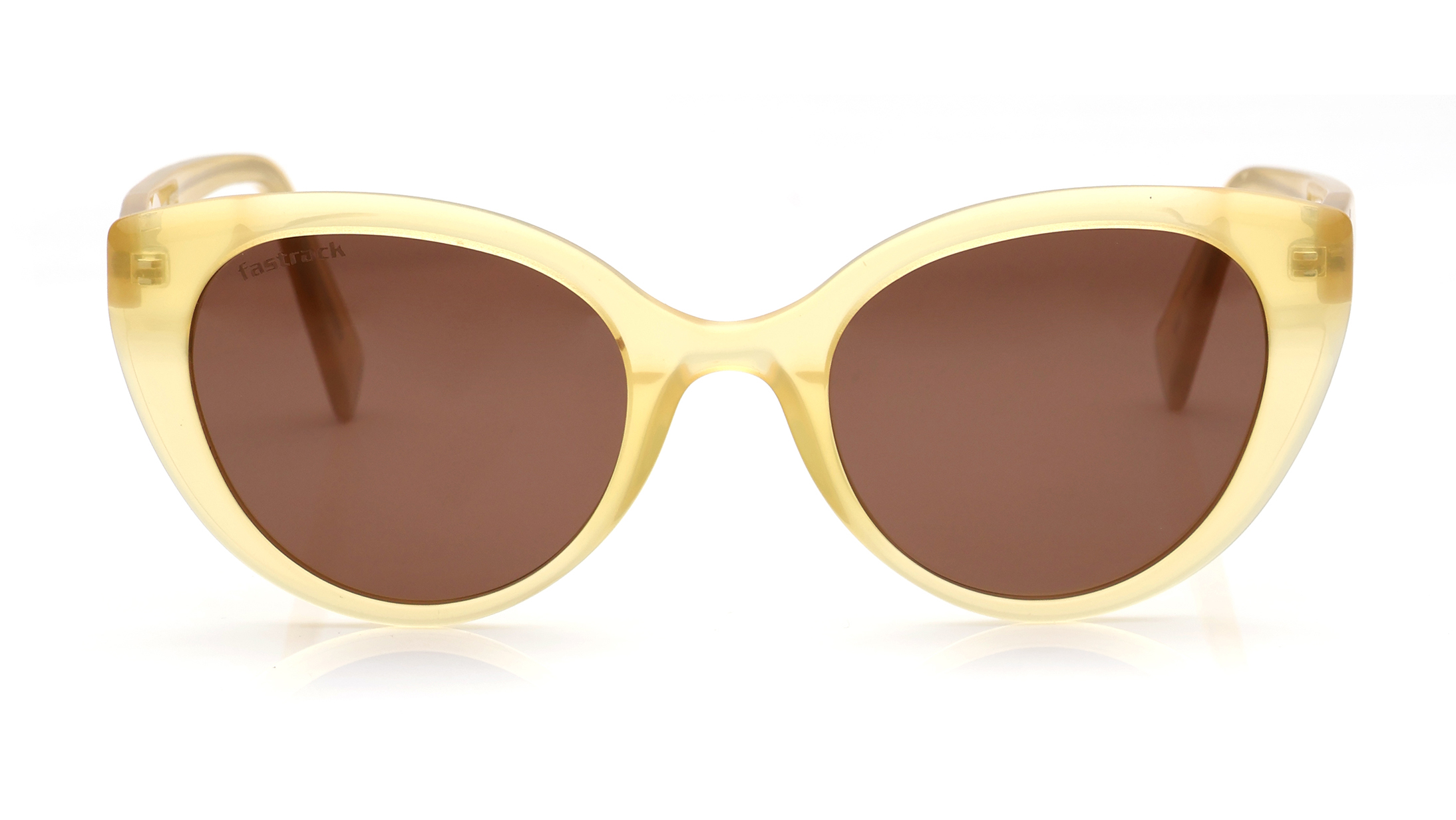 Image 1 of Brown Cateye Polarized Sunglasses for Women from Fastrack Available at Titan Eye+