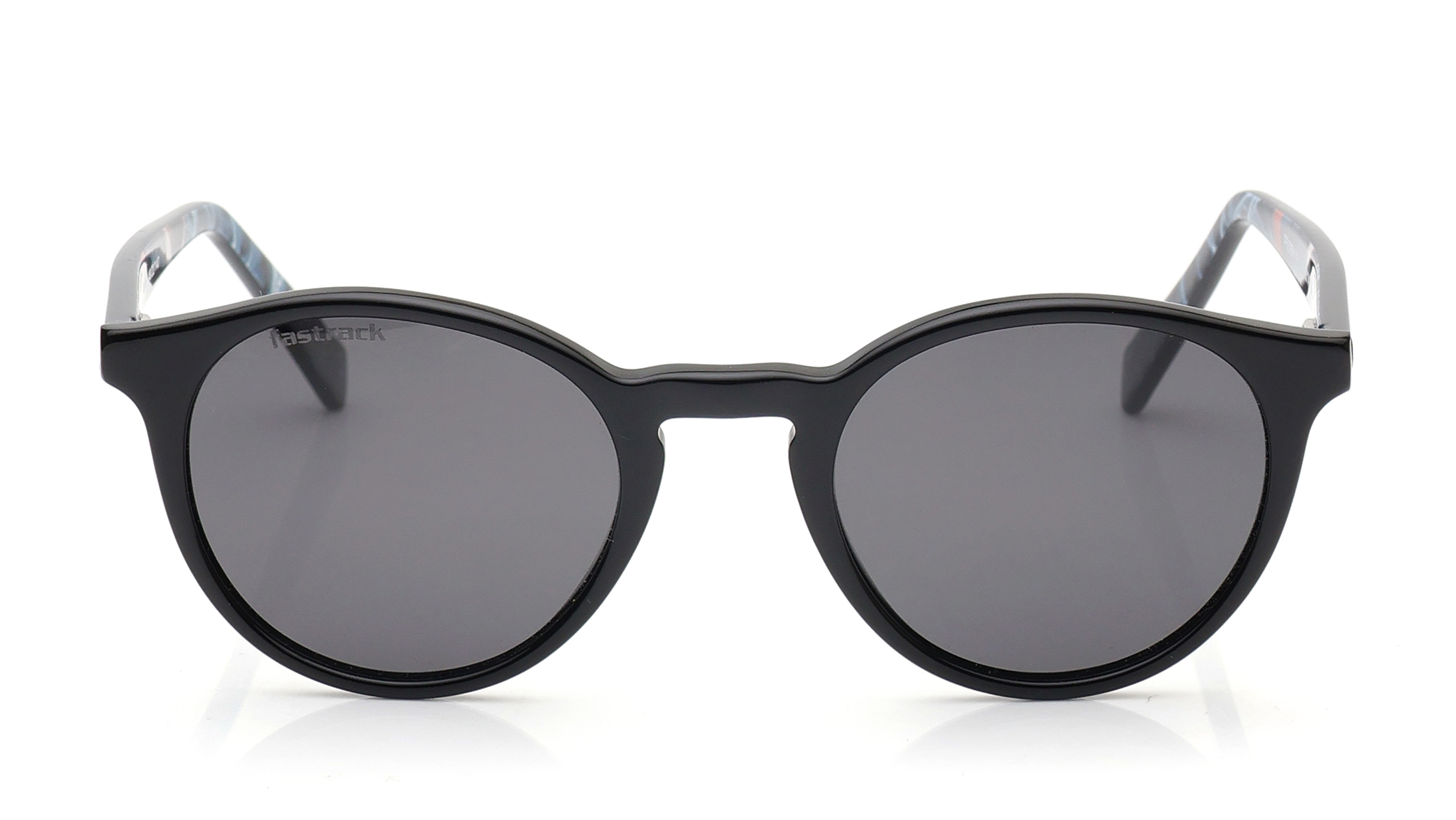 Image 1 of Black Round Polarized Sunglasses for Men and Women from Fastrack Available at Titan Eye+