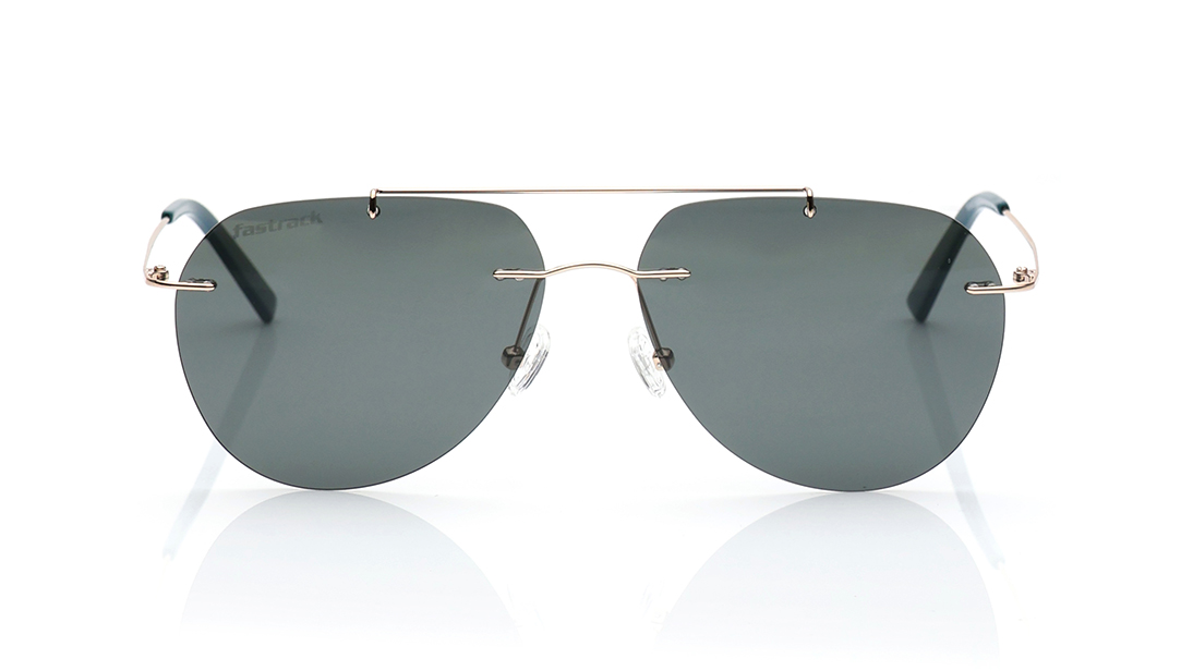 Image 1 of Grey Aviator Sunglasses for Men and Women from Fastrack Available at Titan Eye+