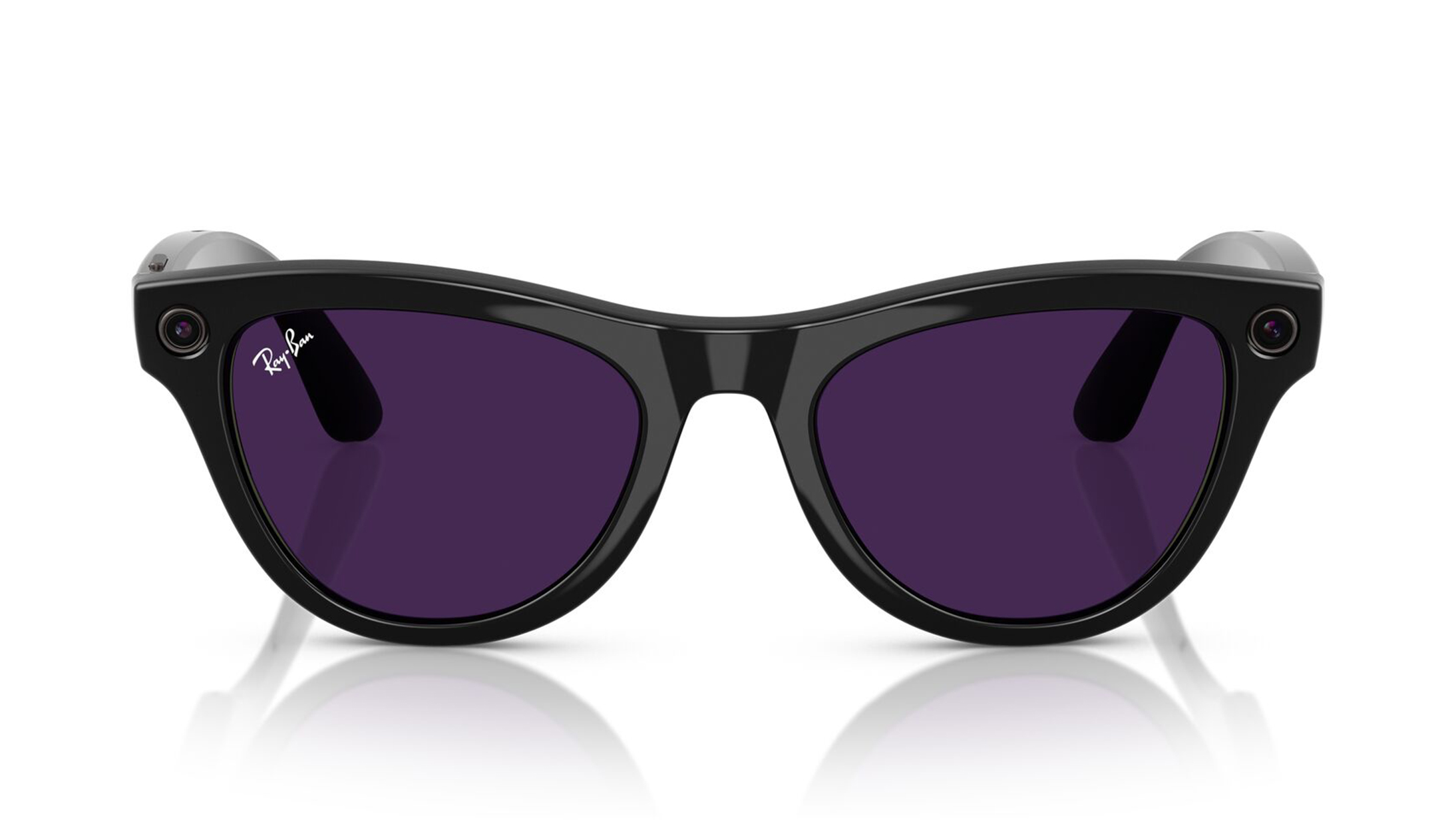 Image 1 of Purple CatEye Rayban Meta AI Transition Lens Sunglasses for Men and Women from Rayban Available at Titan Eye+