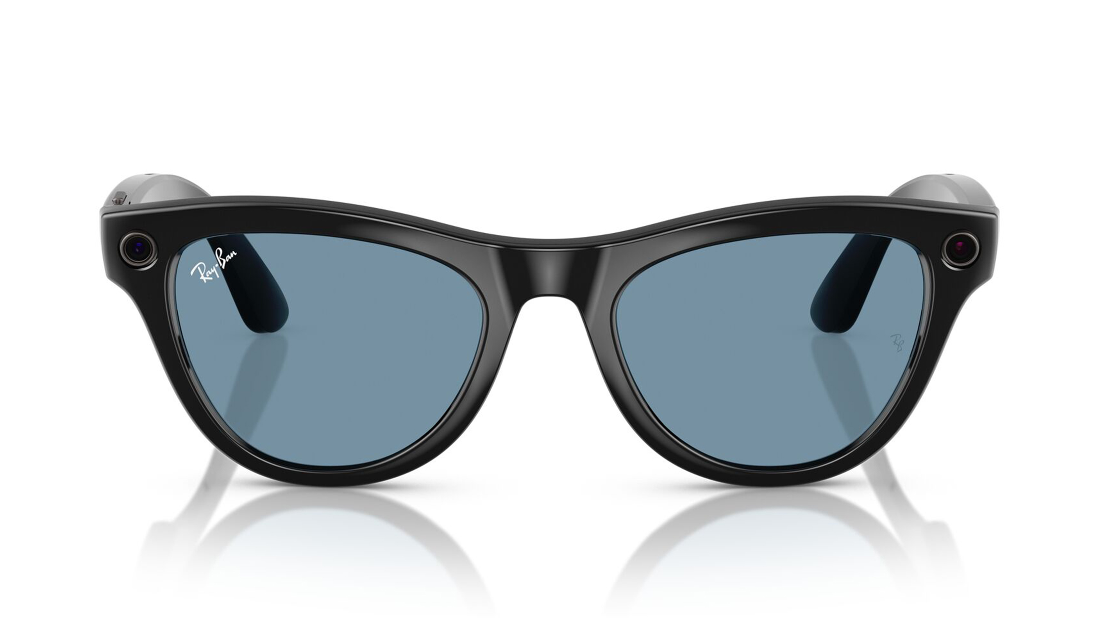 Image 1 of Blue CatEye Rayban Meta AI Transition Lens Sunglasses for Men and Women from Rayban Available at Titan Eye+