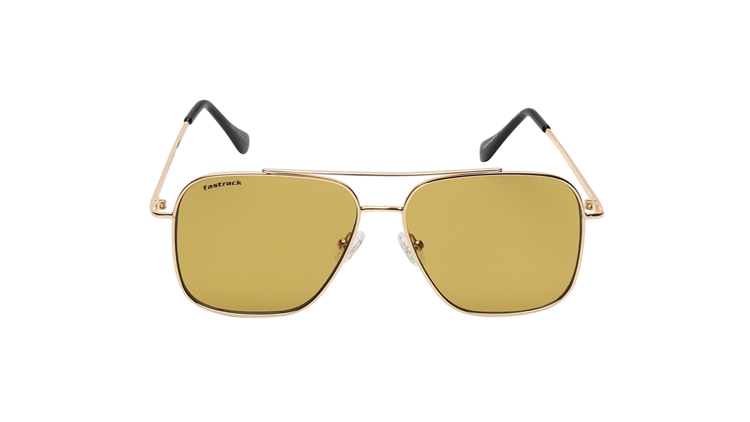 Image 1 of Gold Navigator Prescription Sunglasses from Fastrack Available at Titan Eye+