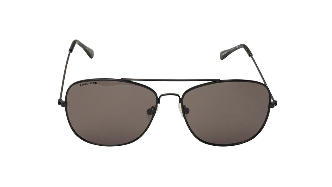 Image 1 of Black Navigator Prescription Sunglasses from Fastrack Available at Titan Eye+