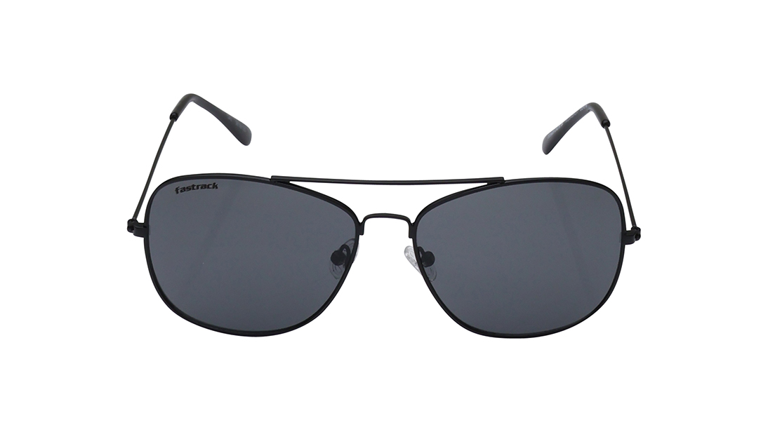 Image 1 of Black Navigator Prescription Sunglasses from Fastrack Available at Titan Eye+