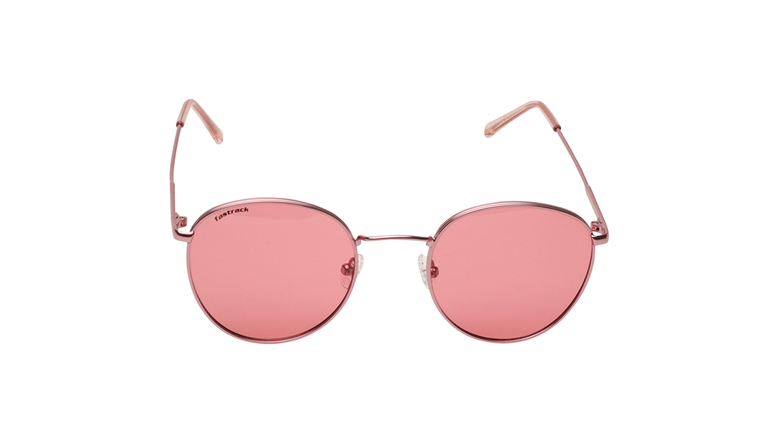 Image 1 of Pink Round Prescription Sunglasses from Fastrack Available at Titan Eye+