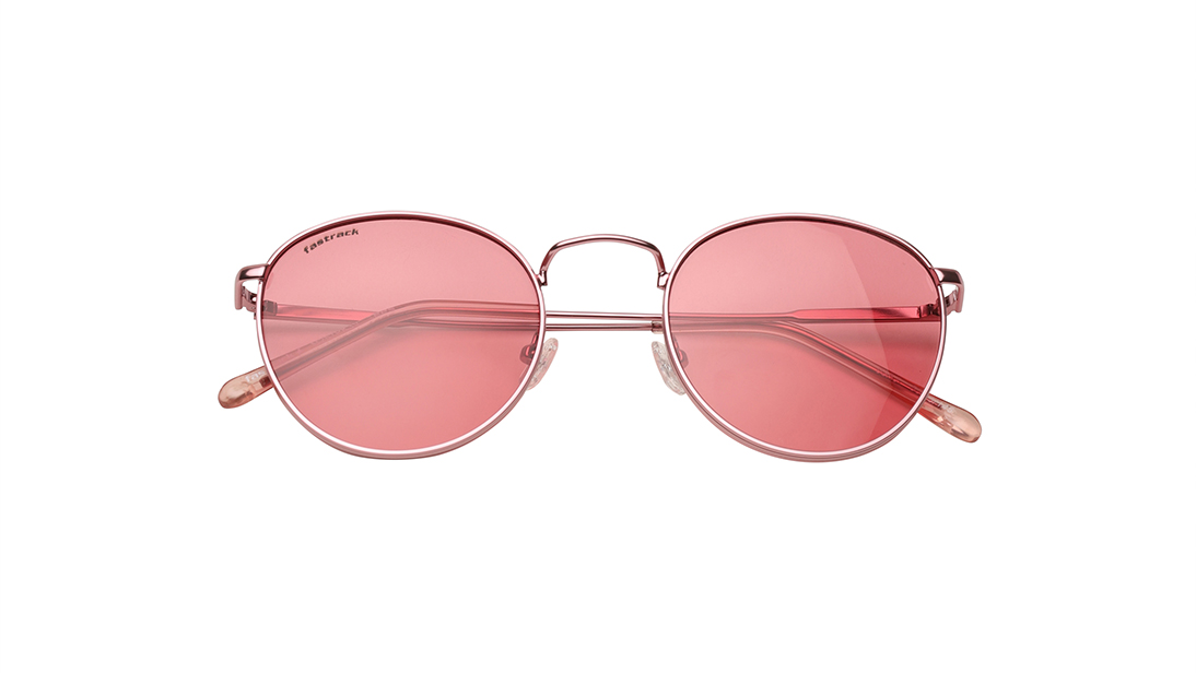 Image 6 of Pink Round Prescription Sunglasses from Fastrack Available at Titan Eye+