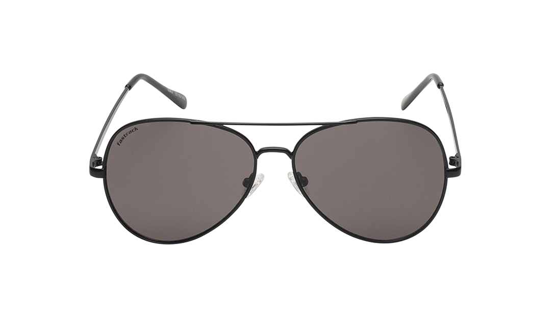 Image 1 of Black Aviator Prescription Sunglasses from Fastrack Available at Titan Eye+