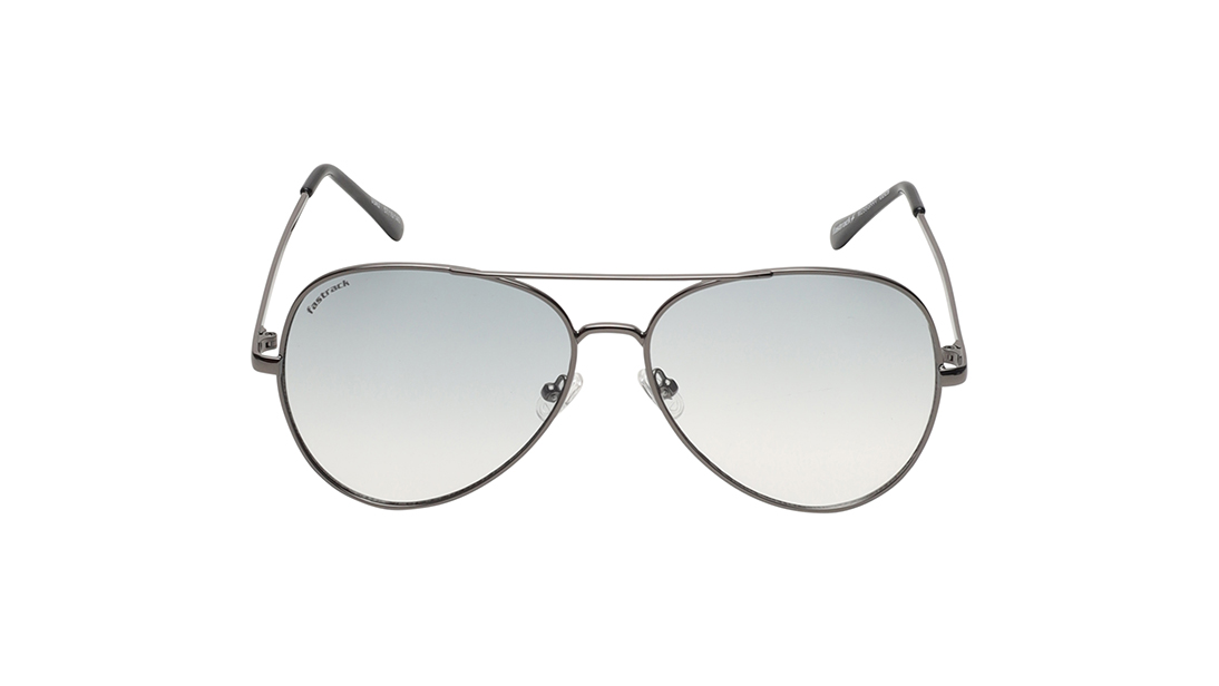 Image 1 of Grey Aviator Prescription Sunglasses from Fastrack Available at Titan Eye+