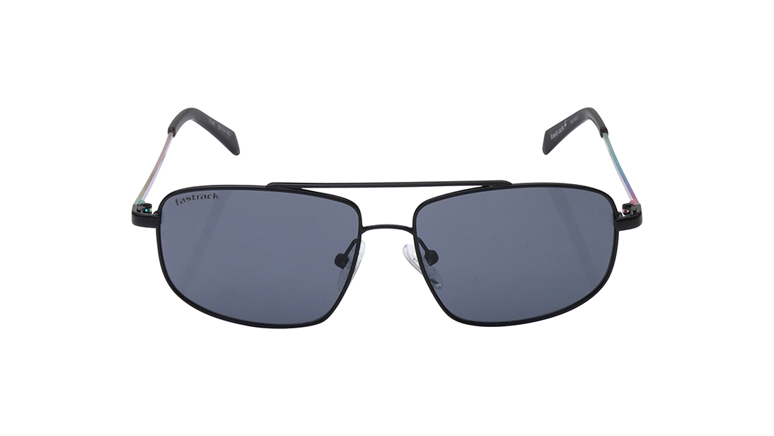 Image 1 of Black Navigator Prescription Sunglasses for Men and Women from Fastrack Available at Titan Eye+