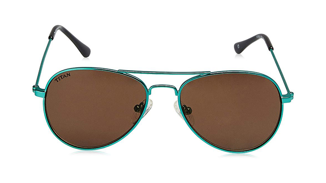 Image 1 of Brown Aviator Rx Sunglasses for Kids from Dash Available at Titan Eye+