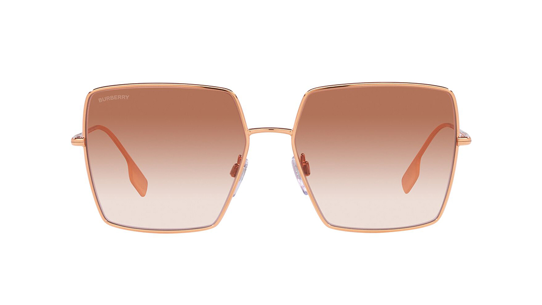 Image 1 of Brown Square Sunglasses for Women from Burberry Available at Titan Eye+