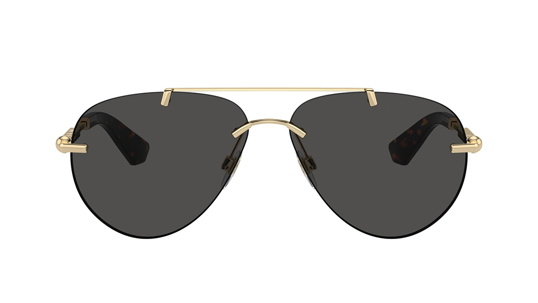 Image 1 of Black Aviator Sunglasses for Women from Burberry Available at Titan Eye+