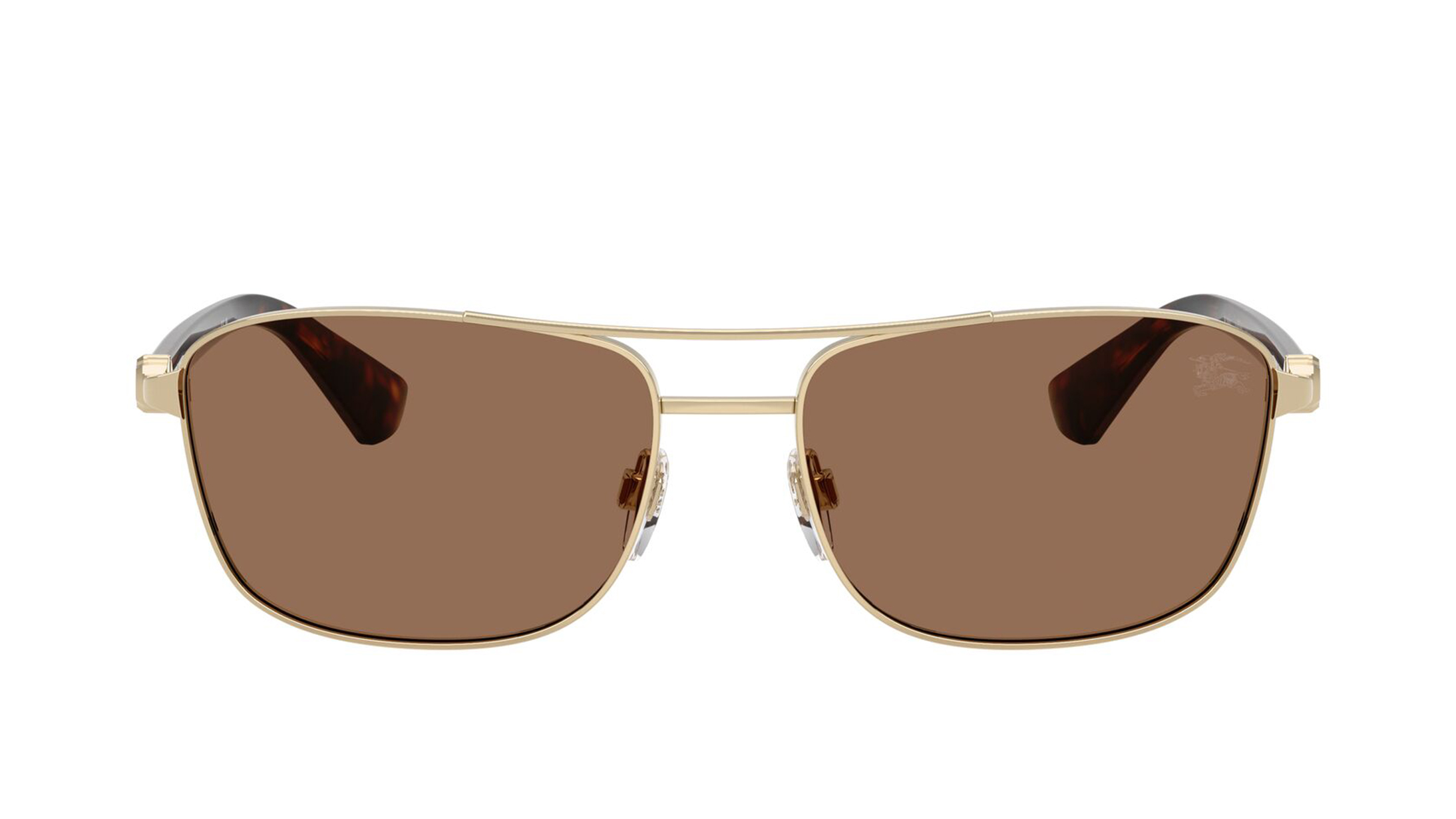 Image 1 of Brown Rectangle Sunglasses for Men from Burberry Available at Titan Eye+