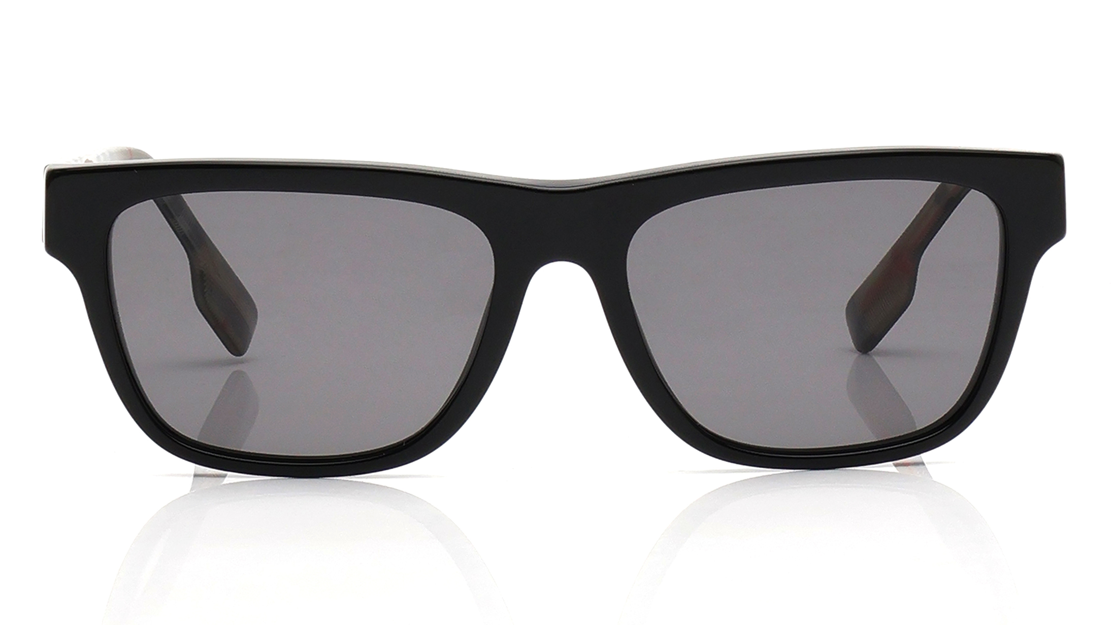 Image 1 of Black Square Sunglasses for Men from Burberry Available at Titan Eye+