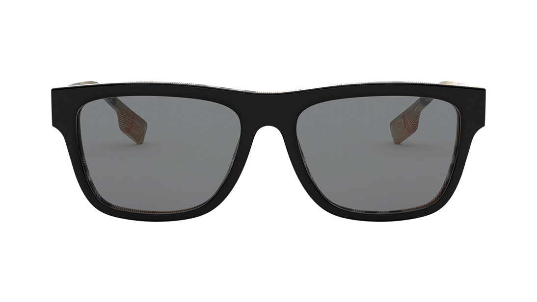 Image 1 of Grey Square Sunglasses for Men from Burberry Available at Titan Eye+