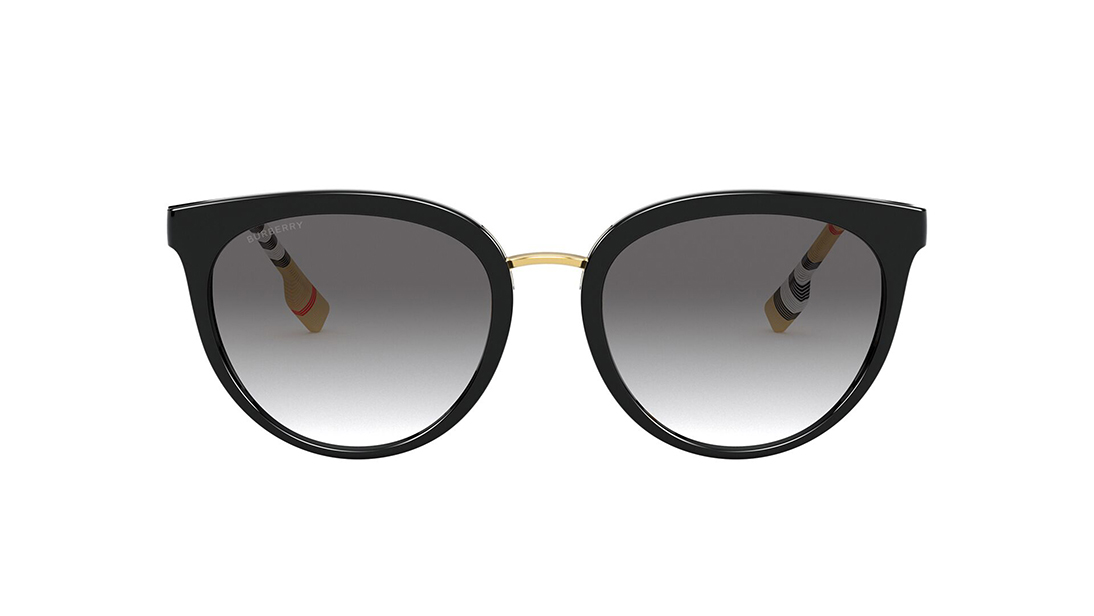 Image 1 of Grey CatEye Sunglasses for Women from Burberry Available at Titan Eye+