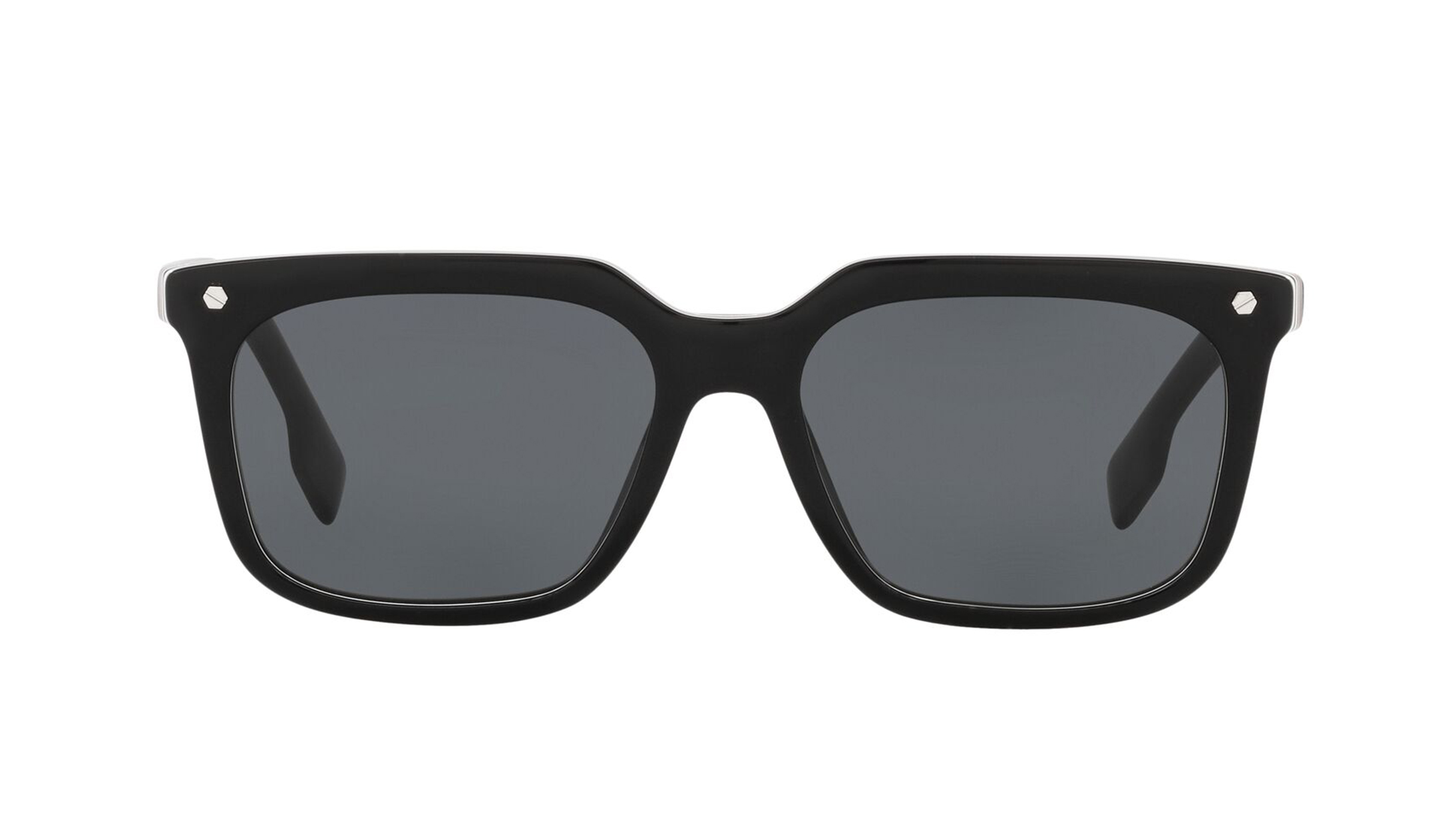 Image 1 of Grey Square Sunglasses for Men from Burberry Available at Titan Eye+