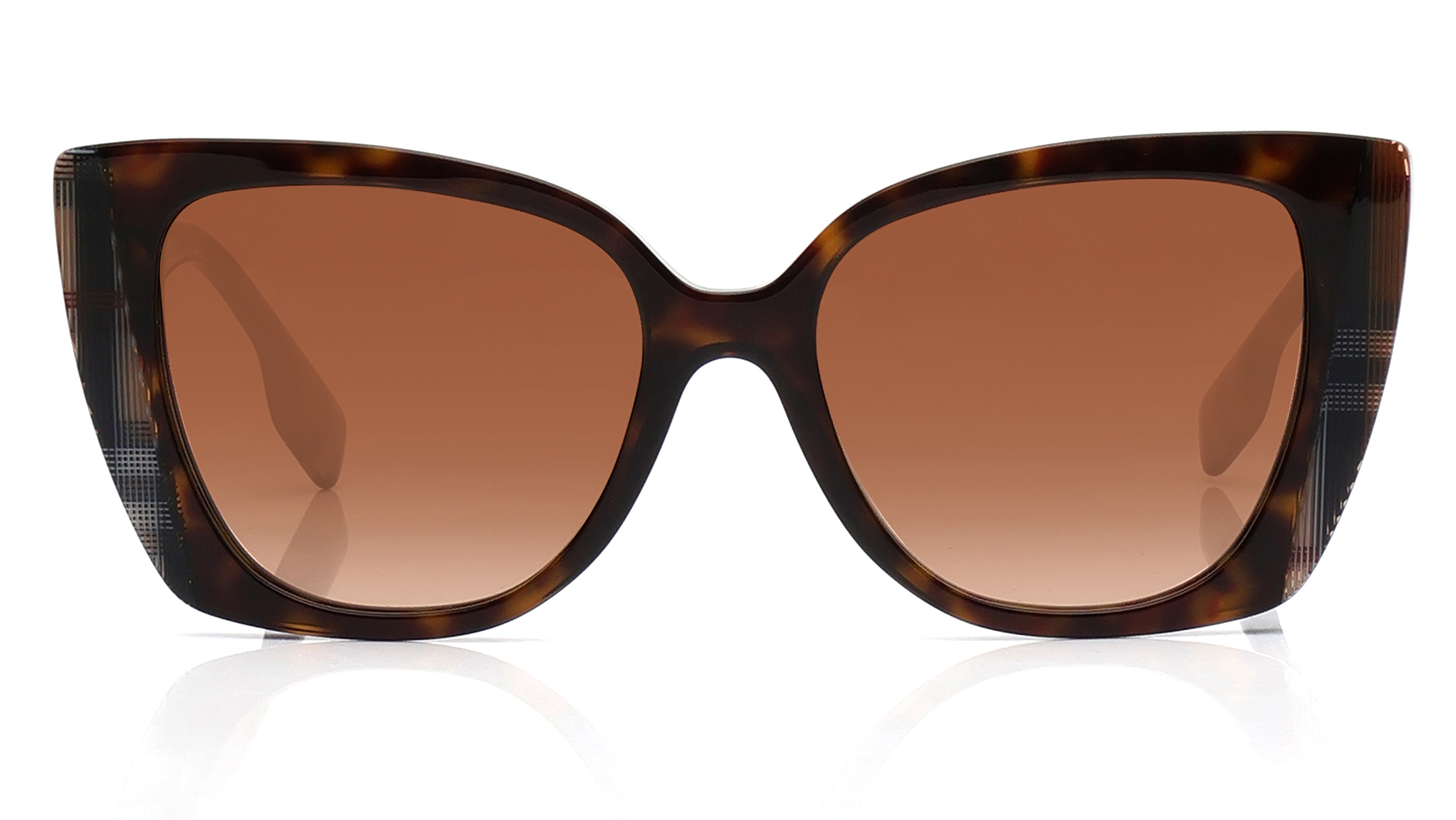 Image 1 of Brown Cat Eye Sunglasses for Women from Burberry Available at Titan Eye+