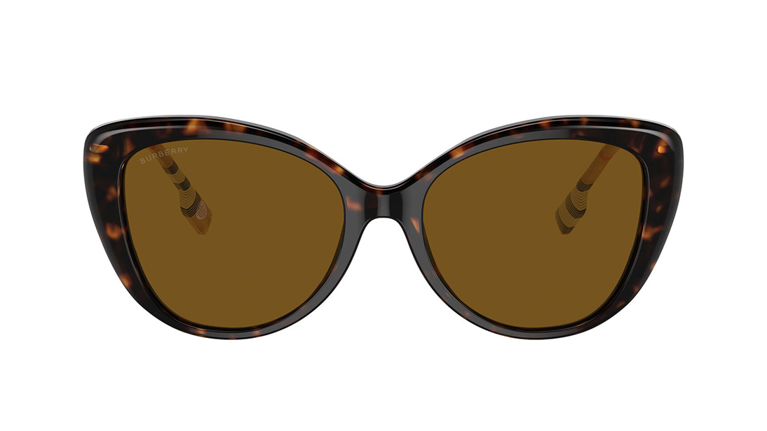 Image 1 of Brown Cat Eye Sunglasses for Women from Burberry Available at Titan Eye+