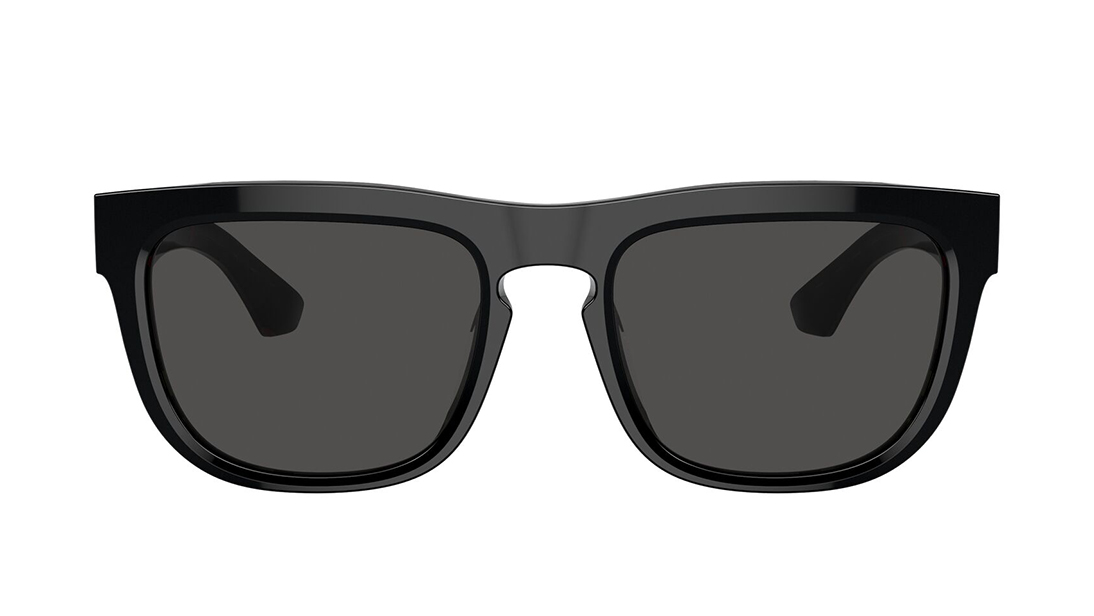 Image 1 of Black Wayfarer Sunglasses for Men from Burberry Available at Titan Eye+