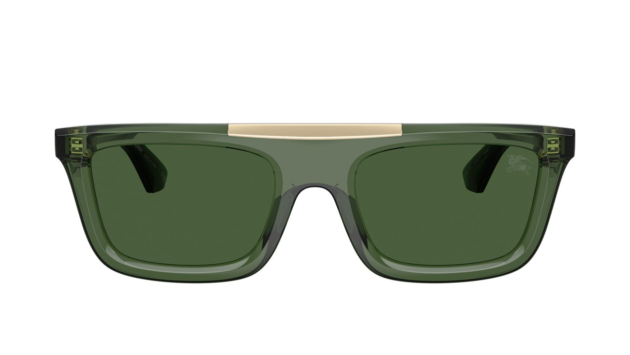 Image 1 of Green Rectangle Sunglasses for Men from Burberry Available at Titan Eye+