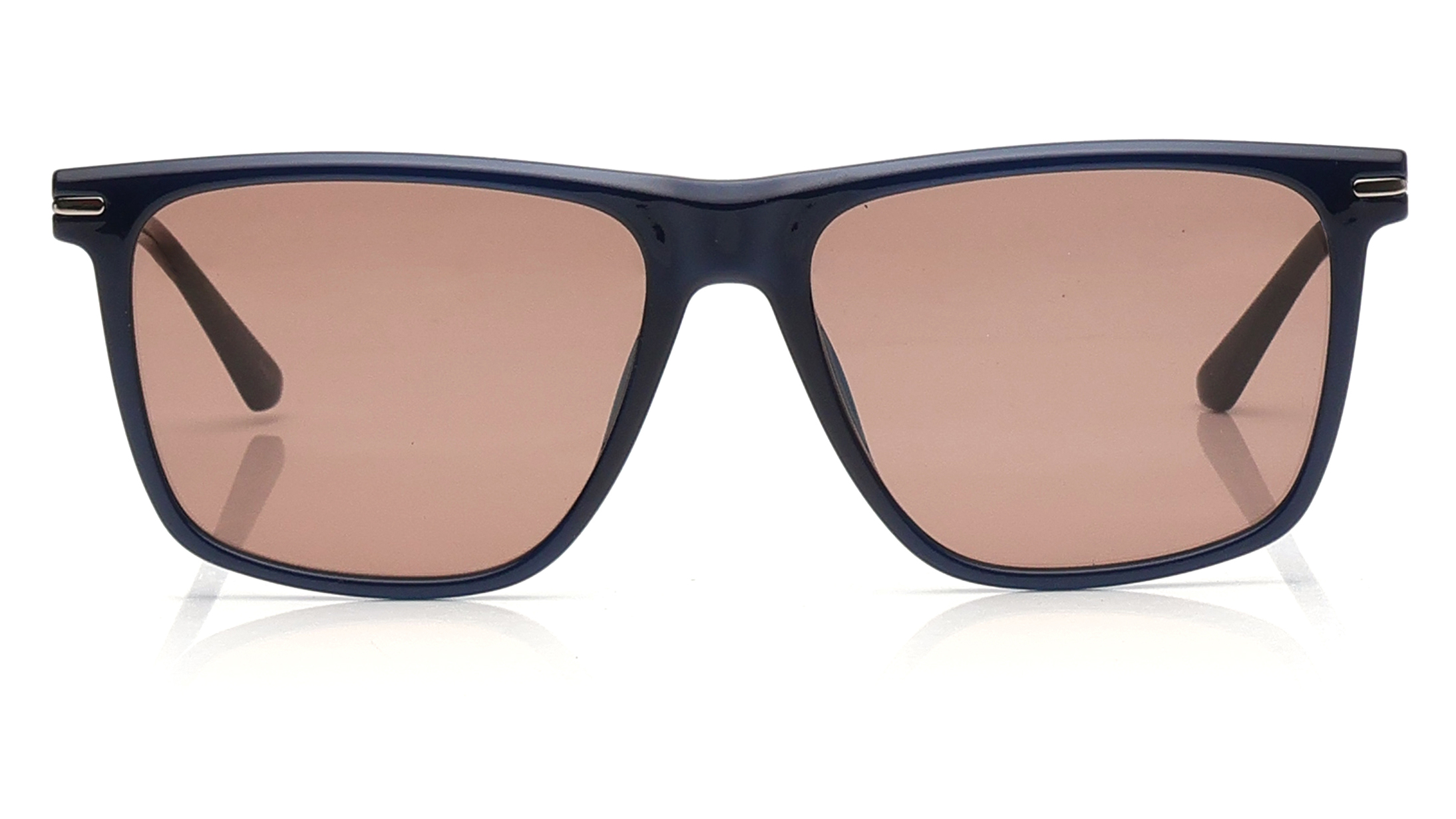Image 1 of Brown Navigator Sunglasses for Men from Calvin Klein Available at Titan Eye+