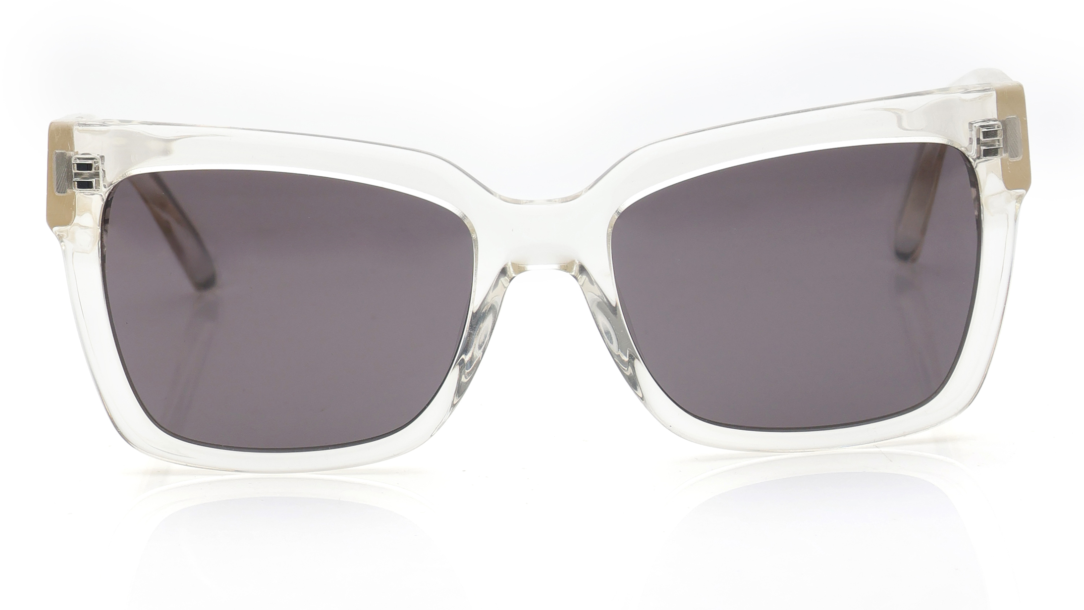 Image 1 of Grey Square Sunglasses for Men from Calvin Klein Available at Titan Eye+