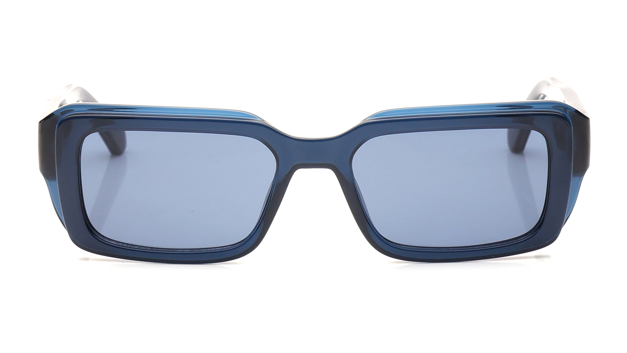 Image 1 of Blue Rectangle Sunglasses for Men and Women from Calvin Klein Available at Titan Eye+