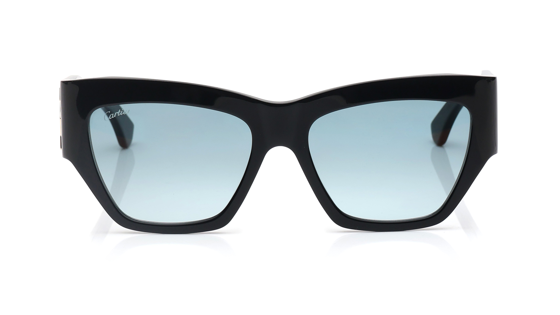 Image 1 of Green CatEye Sunglasses for Women from Cartier Available at Titan Eye+
