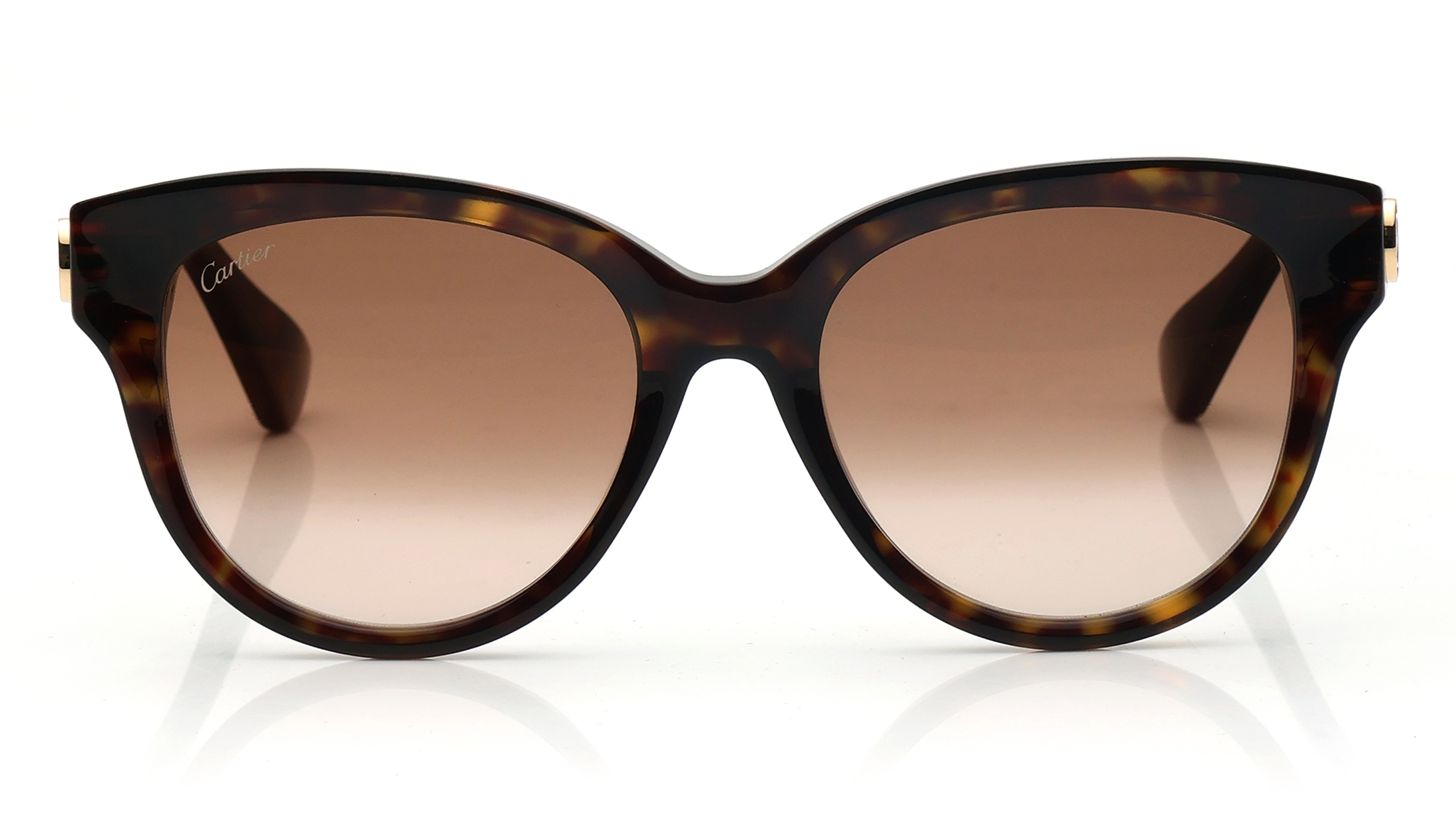 Image 1 of Brown Round Sunglasses for Women from Cartier Available at Titan Eye+