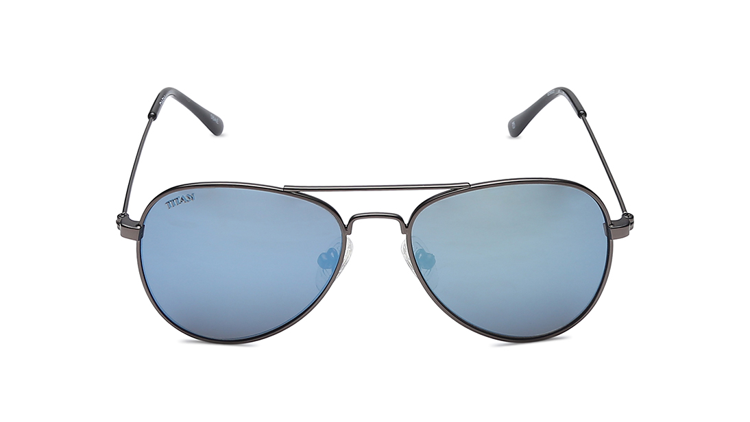 Image 1 of Blue Aviator Sunglasses for Kids from Dash Available at Titan Eye+