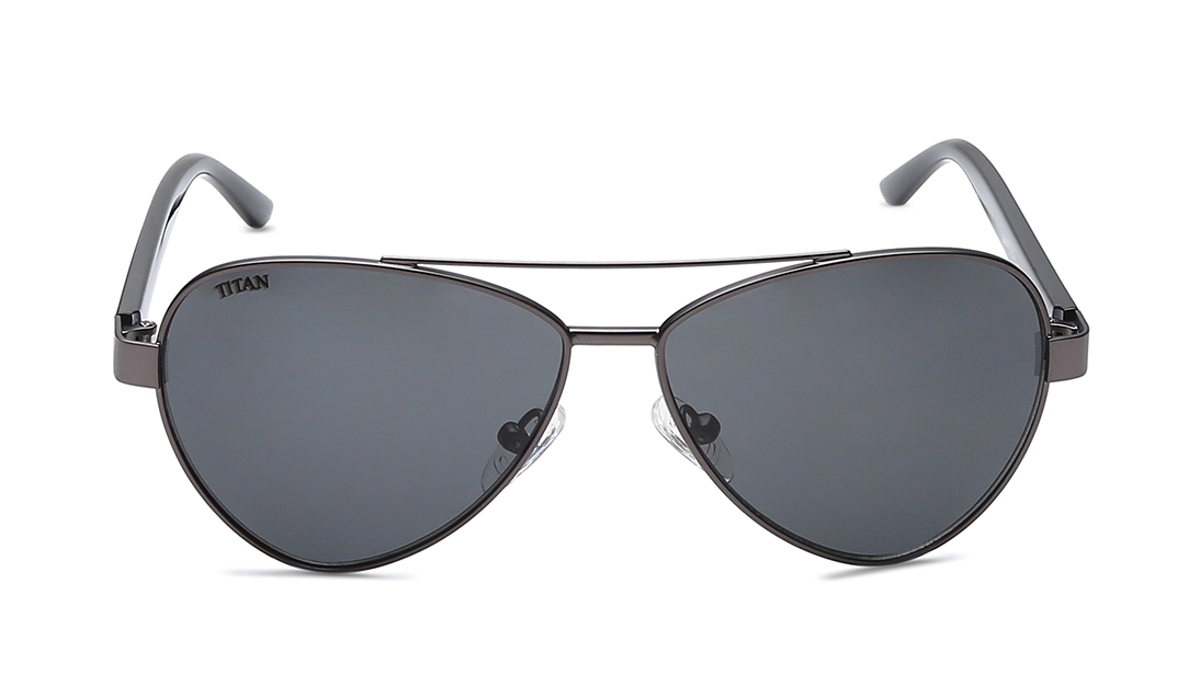 Image 1 of Grey Aviator Sunglasses for Kids from Dash Available at Titan Eye+