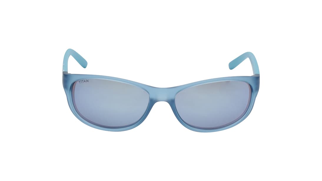 Image 1 of Blue Sporty Sunglasses for Kids from Dash Available at Titan Eye+