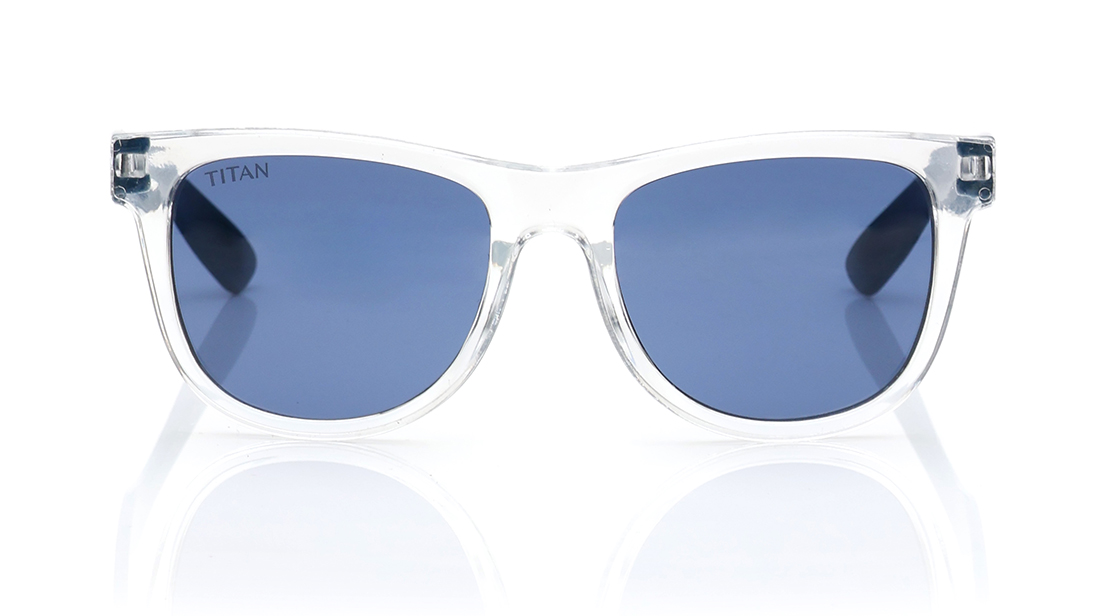 Image 1 of Blue Square Sunglasses for Kids from Dash Available at Titan Eye+