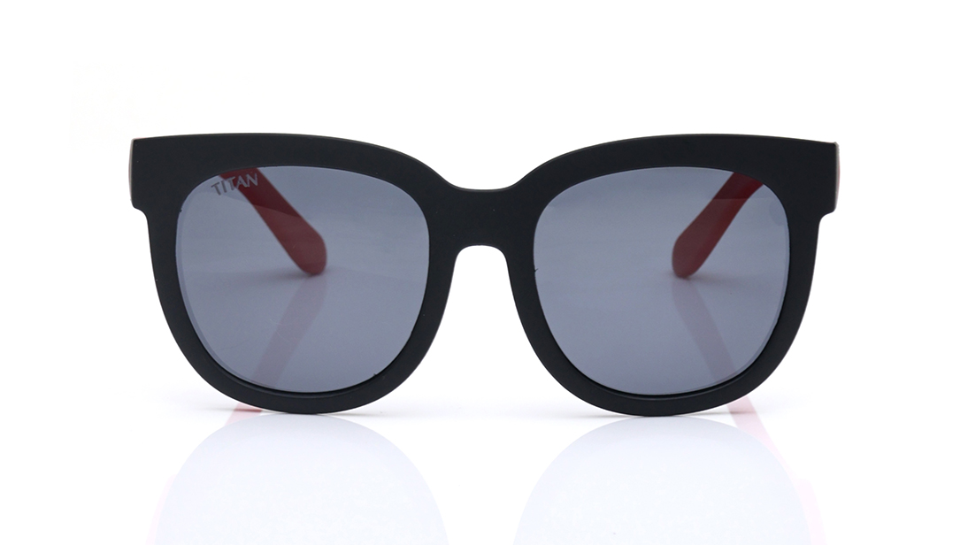 Image 1 of Grey Square Sunglasses for Kids from Dash Available at Titan Eye+