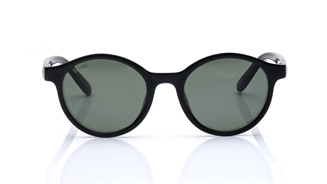 Image 1 of Green Round Sunglasses for Kids from Dash Available at Titan Eye+