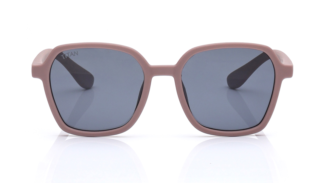 Image 1 of Grey Geometric Sunglasses for Kids from Dash Available at Titan Eye+