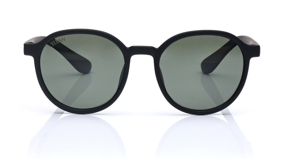 Image 1 of Green Round Sunglasses for Kids from Dash Available at Titan Eye+