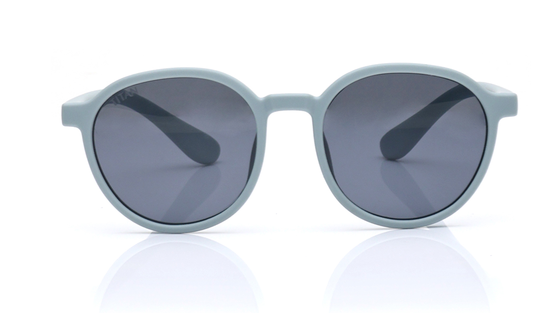 Image 1 of Grey Round Sunglasses for Kids from Dash Available at Titan Eye+
