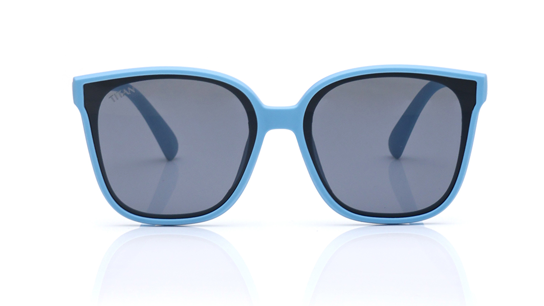 Image 1 of Grey Square Sunglasses for Kids from Dash Available at Titan Eye+