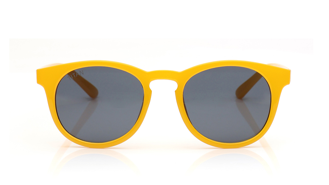 Image 1 of Grey Round Sunglasses for Kids from Dash Available at Titan Eye+