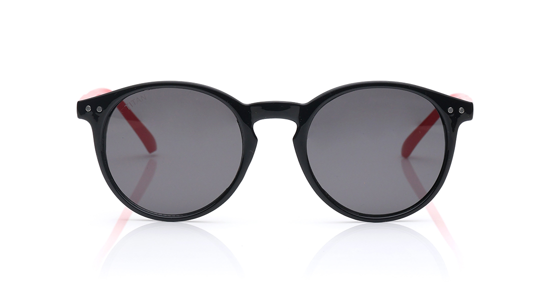 Image 1 of Grey Round Sunglasses for Kids from Dash Available at Titan Eye+