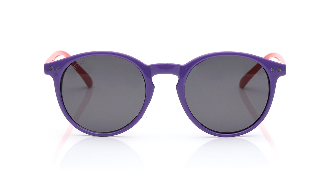 Image 1 of Smoke Round Sunglasses for Kids from Dash Available at Titan Eye+