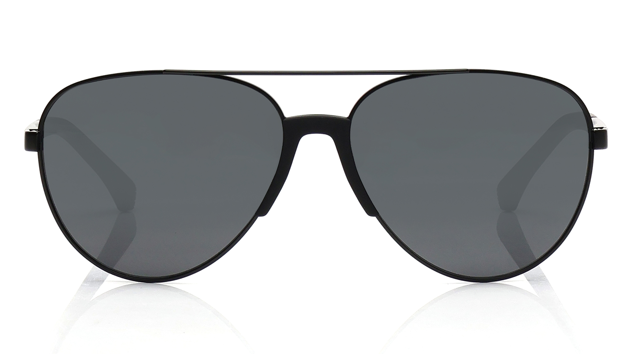 Image 1 of Grey Aviator Sunglasses for Men from Emporio Armani Available at Titan Eye+