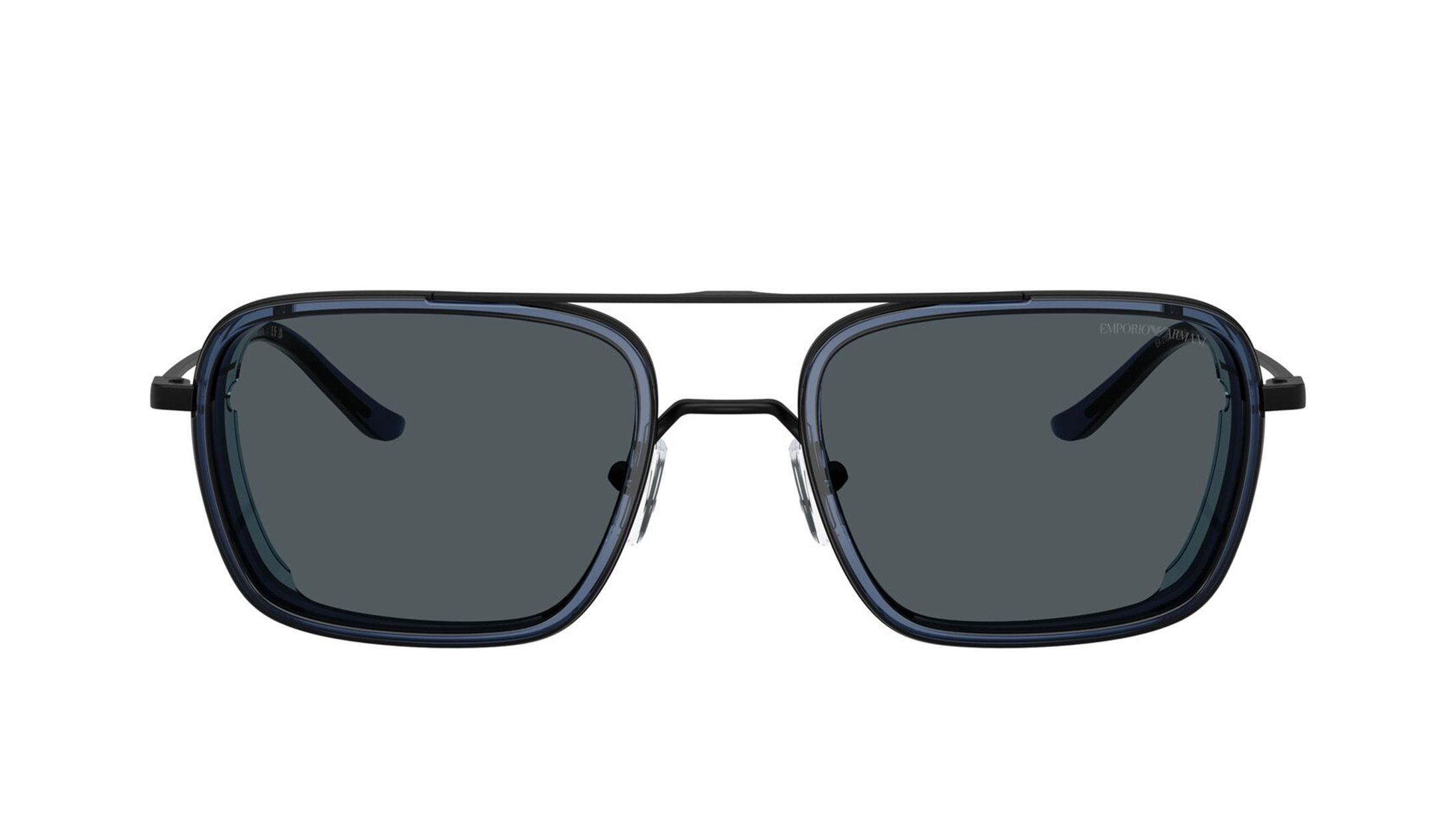 Image 1 of Grey Navigator Sunglasses for Men from Emporio Armani Available at Titan Eye+