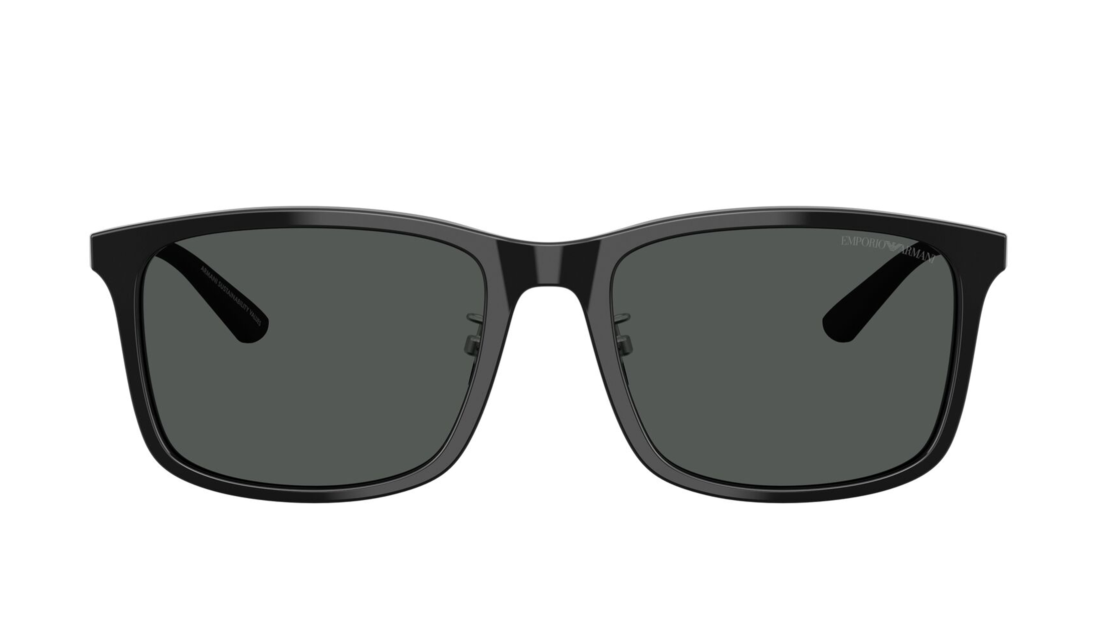 Image 1 of Grey Square Sunglasses for Men from Emporio Armani Available at Titan Eye+