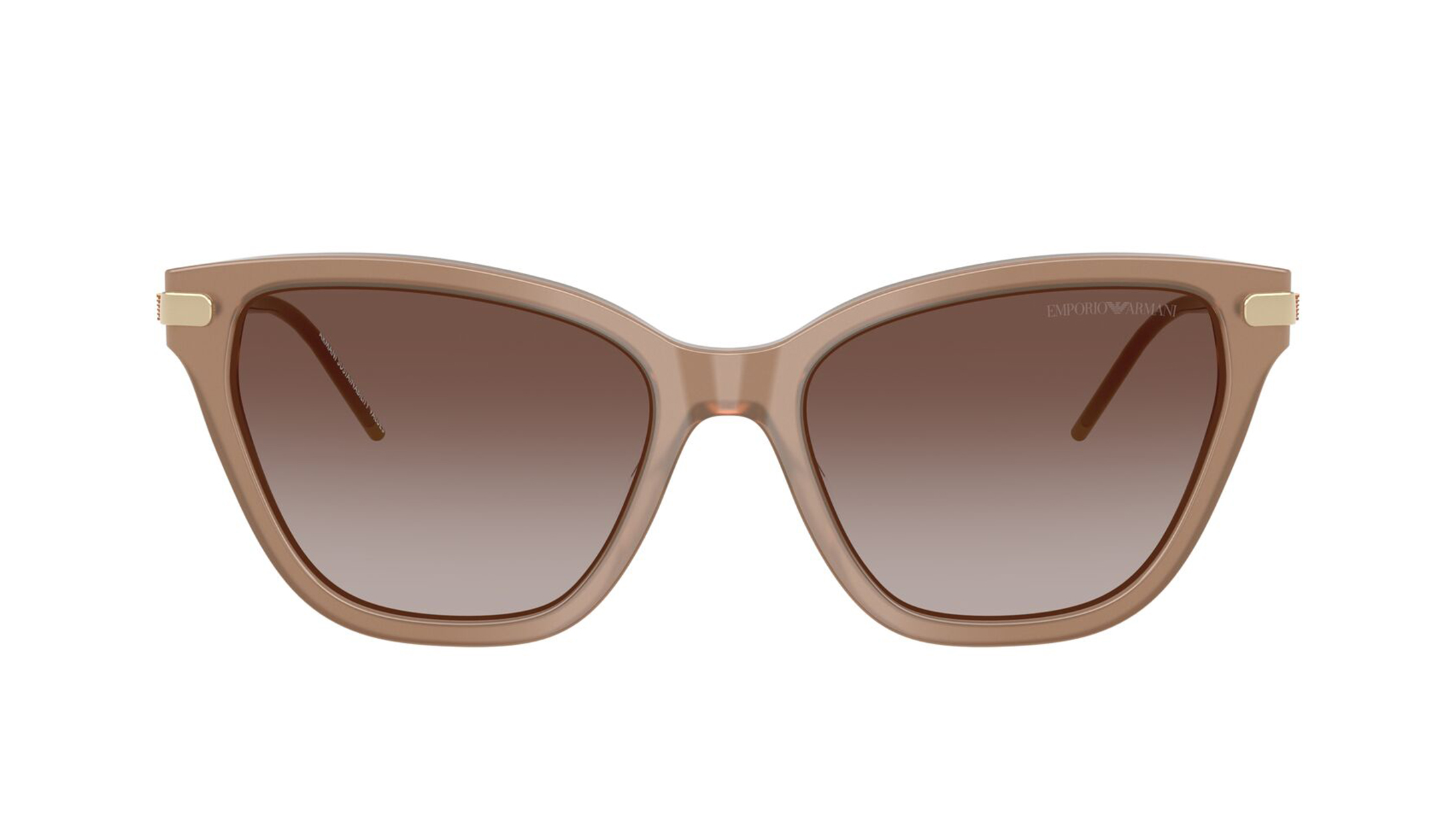 Image 1 of Brown CatEye Sunglasses for Women from Emporio Armani Available at Titan Eye+