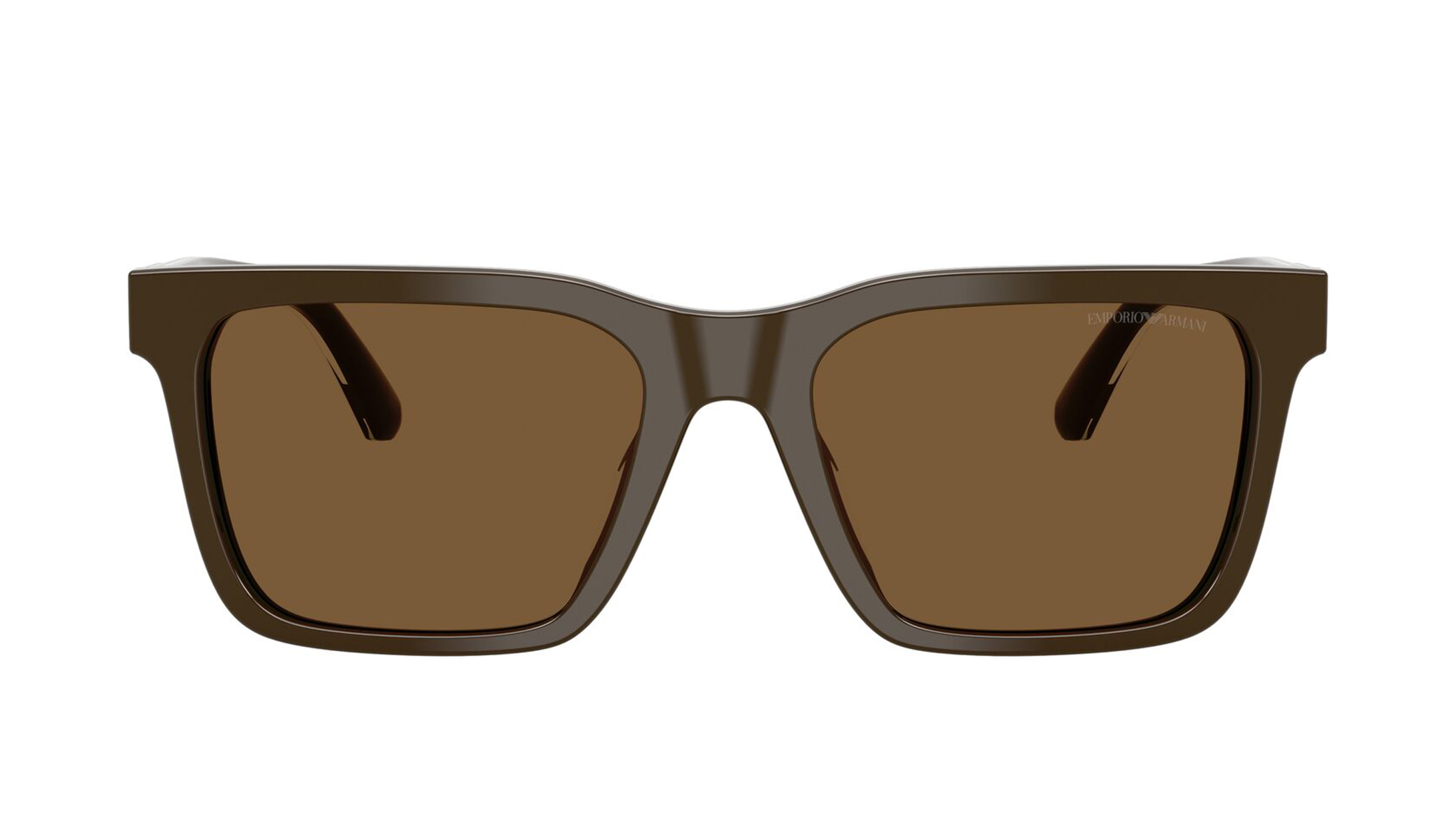Image 1 of Brown Square Sunglasses for Men from Emporio Armani Available at Titan Eye+