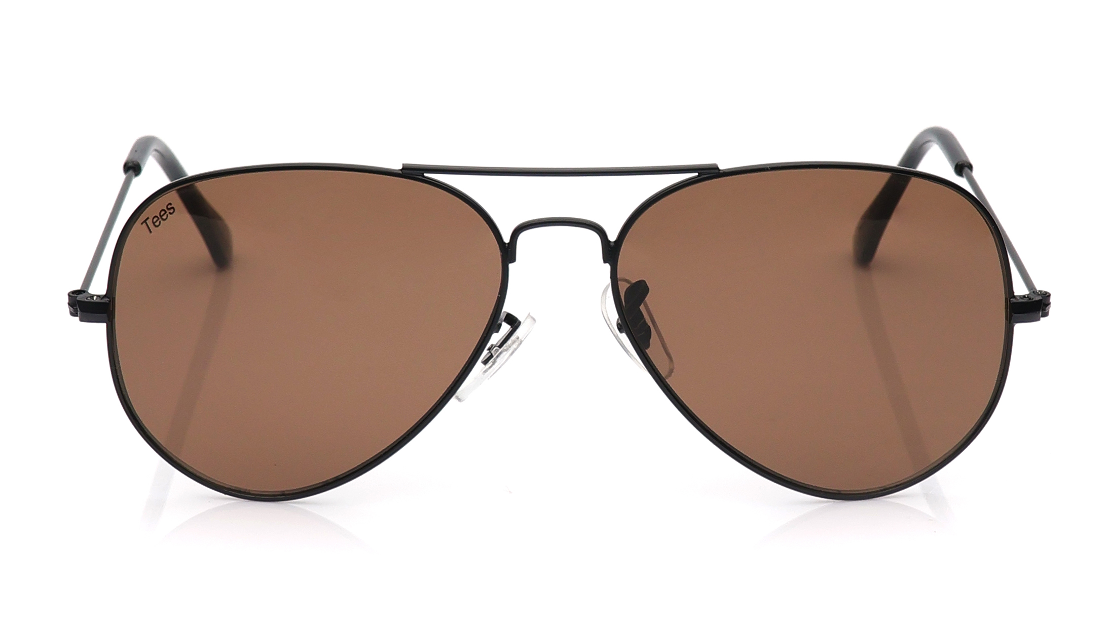 Image 1 of Brown Aviator Sunglasses for Men and Women from Tees By Fastrack Available at Titan Eye+