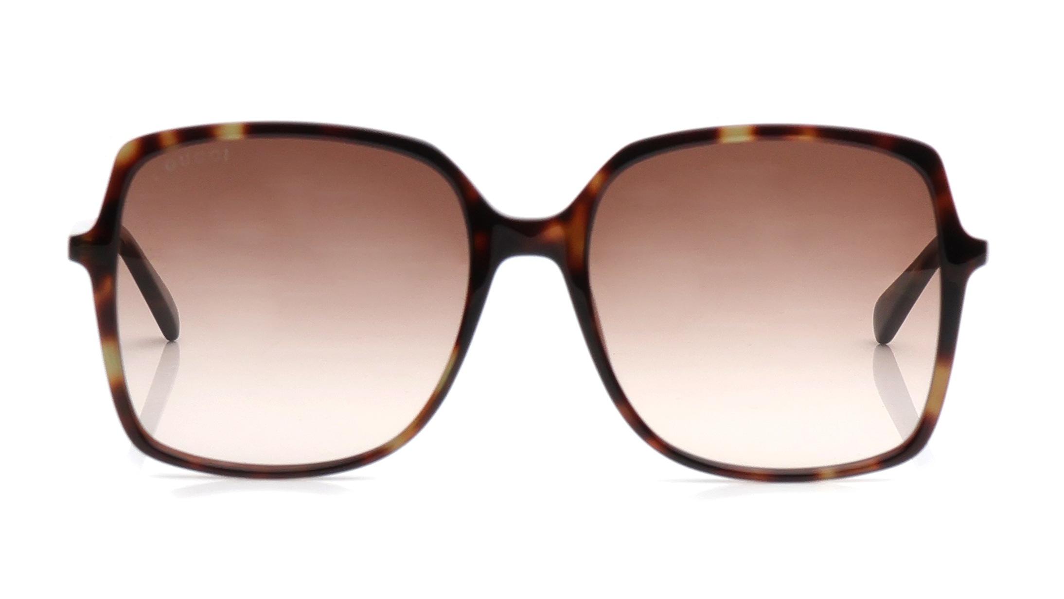 Image 1 of Brown Rectangle Sunglasses for Women from Gucci Available at Titan Eye+